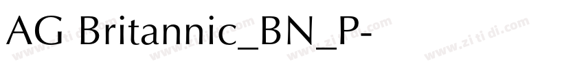 AG Britannic_BN_P字体转换